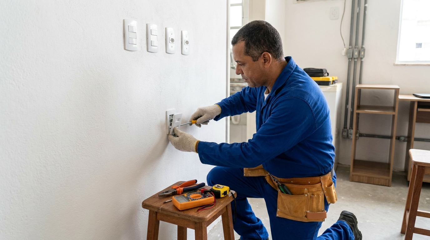Instalação de tomada e interruptor profissional em Vila Velha‑ES